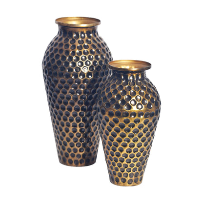 Decoratieve Vaas Set van 2 Aluminium Goud Amphora