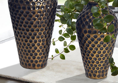 Decoratieve Vaas Set van 2 Aluminium Goud Amphora
