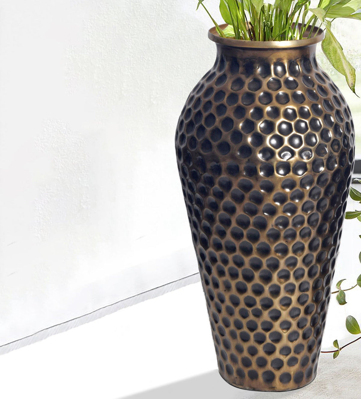 Decoratieve Vaas Set van 2 Aluminium Goud Amphora
