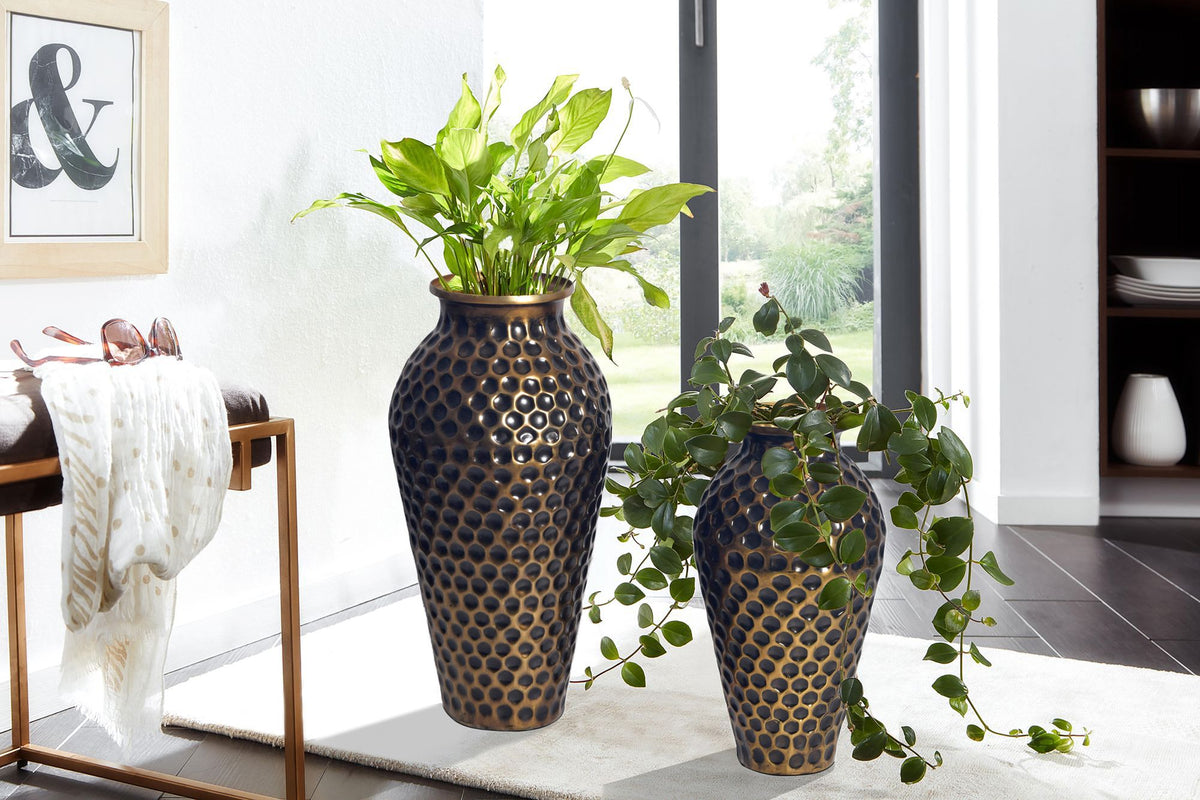 Decoratieve Vaas Set van 2 Aluminium Goud Amphora