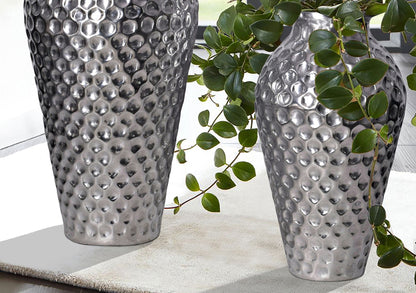 Decoratieve Vaas Set van 2 Aluminium Zilver Amphora