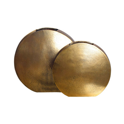 Decoratieve Vaas Set van 2 Aluminium Goud Bloemenvaas