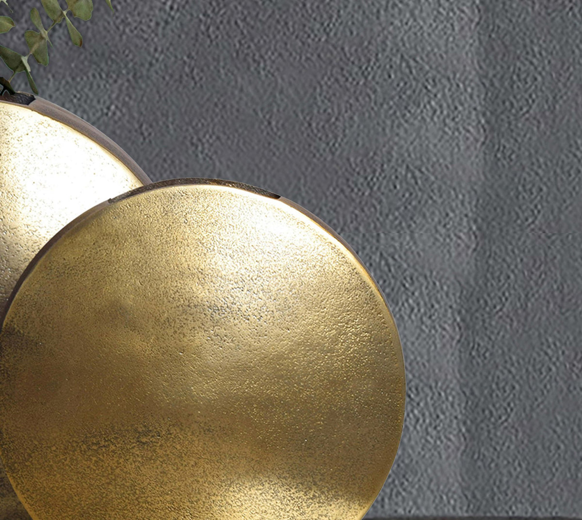 Decoratieve Vaas Set van 2 Aluminium Goud Bloemenvaas