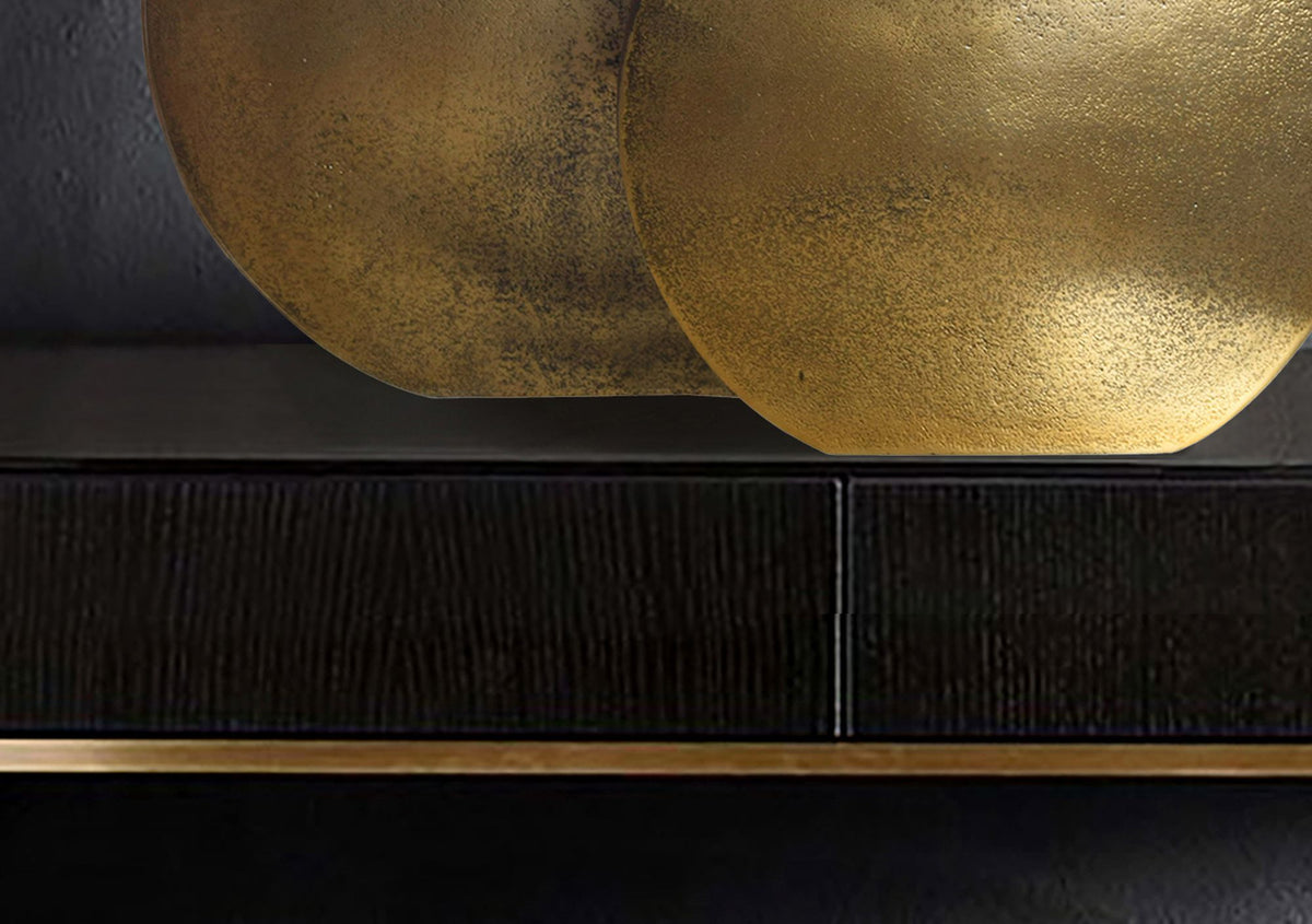 Decoratieve Vaas Set van 2 Aluminium Goud Bloemenvaas