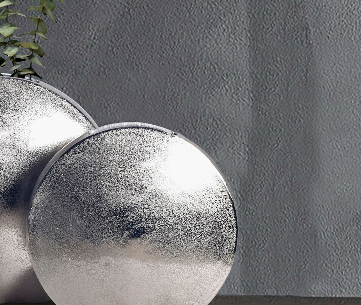 Decoratieve Vaas Set van 2 Aluminium Zilver