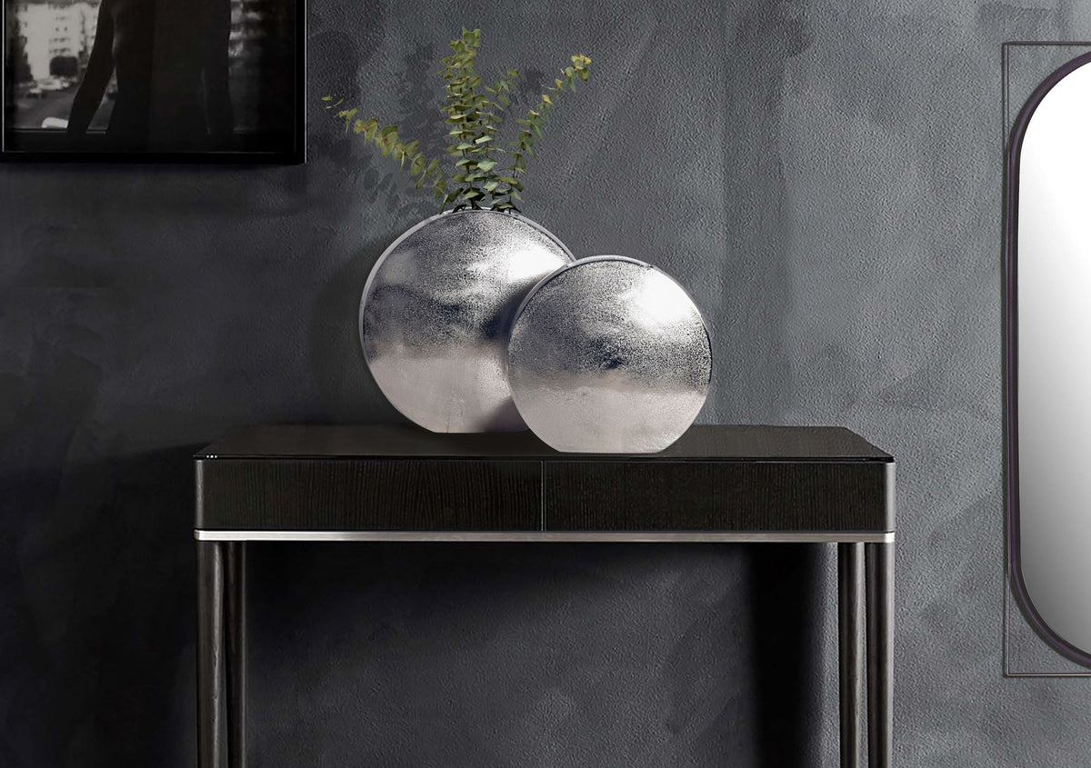 Decoratieve Vaas Set van 2 Aluminium Zilver
