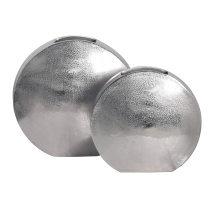 Decoratieve Vaas Set van 2 Aluminium Zilver