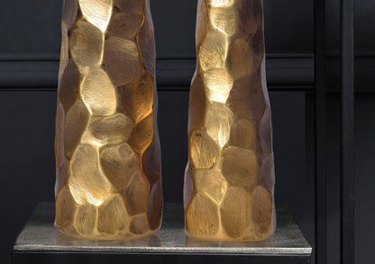 Decoratieve Vaas Set van 2 Aluminium Goud Bloemenvaas