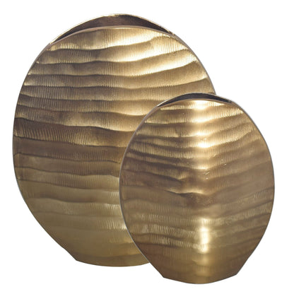 Decoratieve Vaas Set van 2 Aluminium Goud Bloemenvaas