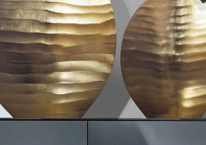 Decoratieve Vaas Set van 2 Aluminium Goud Bloemenvaas