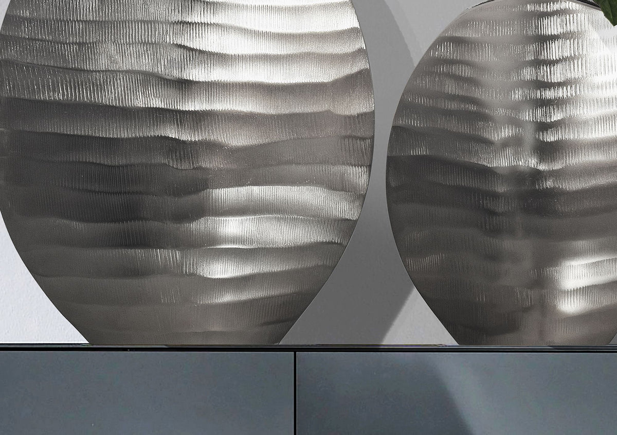Decoratieve Vaas Set van 2 Aluminium Zilveren