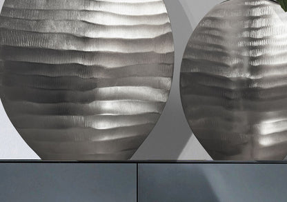 Decoratieve Vaas Set van 2 Aluminium Zilveren