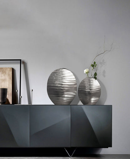 Decoratieve Vaas Set van 2 Aluminium Zilveren