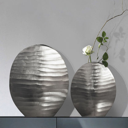 Decoratieve Vaas Set van 2 Aluminium Zilveren