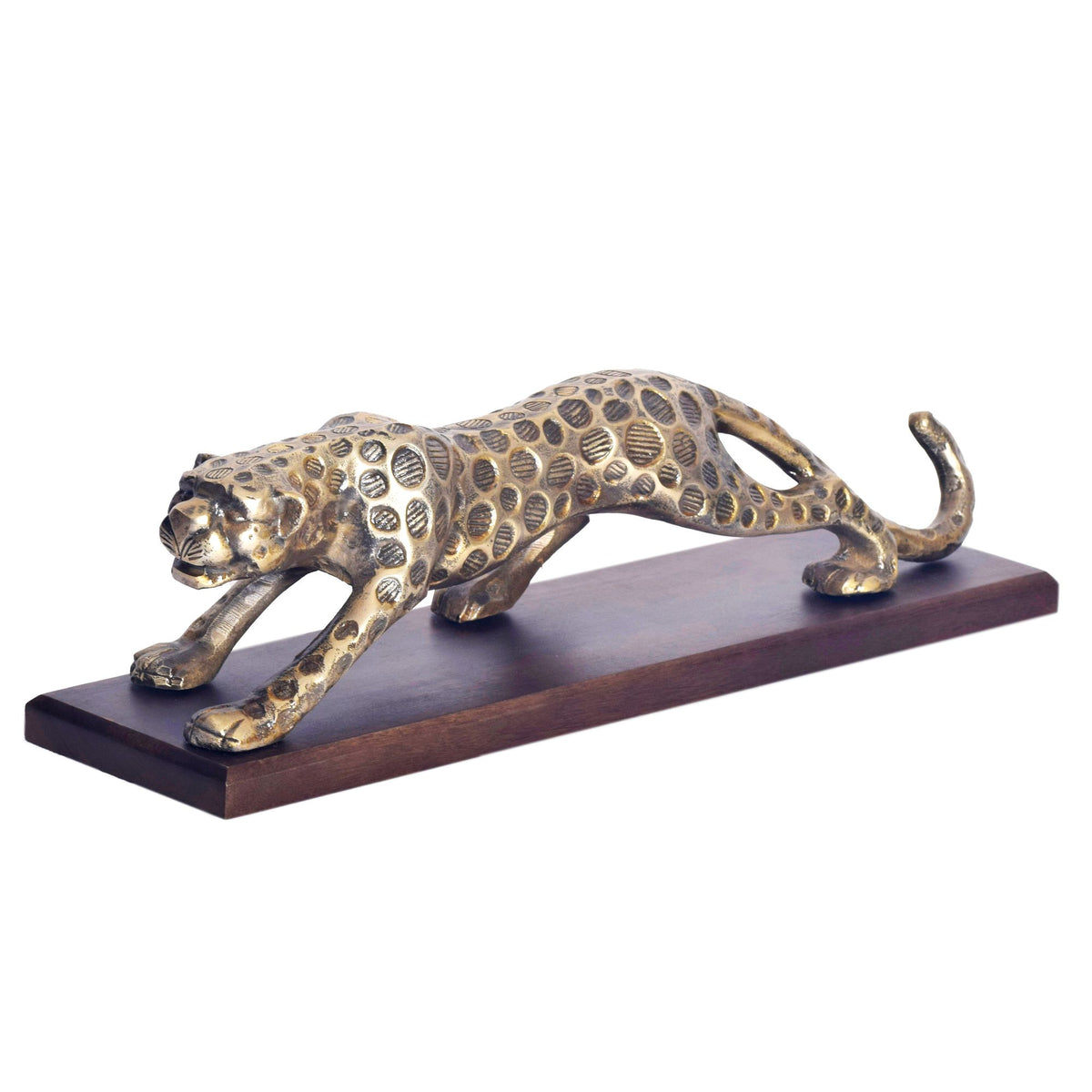 decoratieve figuur panter aluminium goud 63 cm met