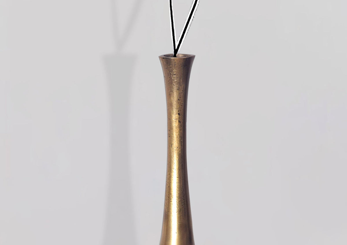 Decoratieve Vaas BOTTLE S 75 cm Aluminium Goud