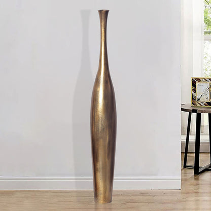 Decoratieve Vaas BOTTLE S 75 cm Aluminium Goud