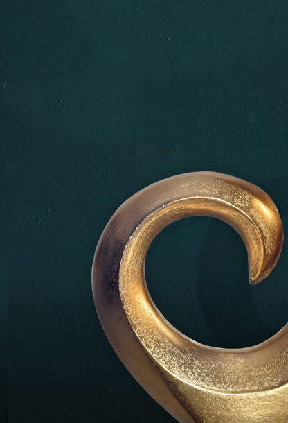 Decoratieve vaas 47 cm Aluminium Goud Spiraal