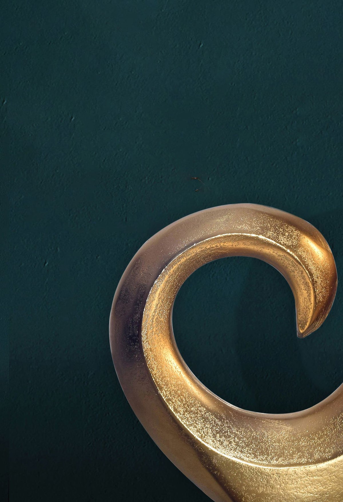 Decoratieve vaas 47 cm Aluminium Goud Spiraal