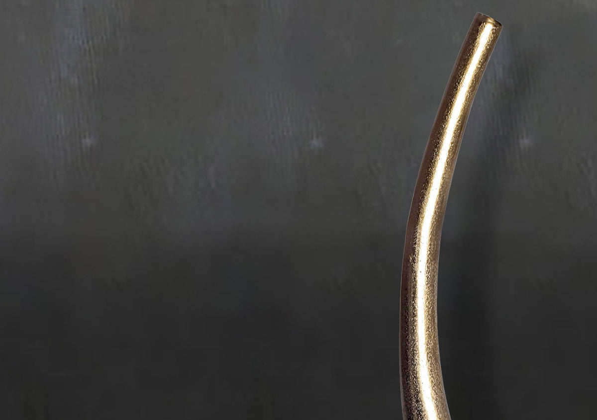 Decoratieve Vaas 100 cm Aluminium Goud Spiraal