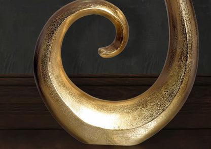 Decoratieve Vaas 100 cm Aluminium Goud Spiraal