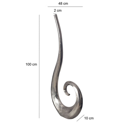 Decoratieve vaas 100 cm Aluminium Zilver