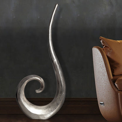 Decoratieve vaas 100 cm Aluminium Zilver