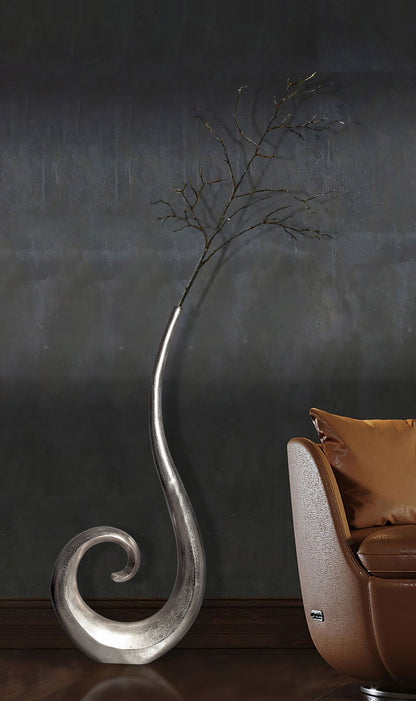 Decoratieve vaas 100 cm Aluminium Zilver