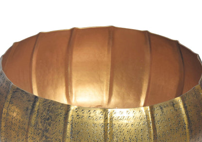 Plantenbakset van 2 metalen plantenbakken goud, design