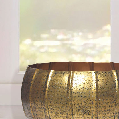 Plantenbakset van 2 metalen plantenbakken goud, design