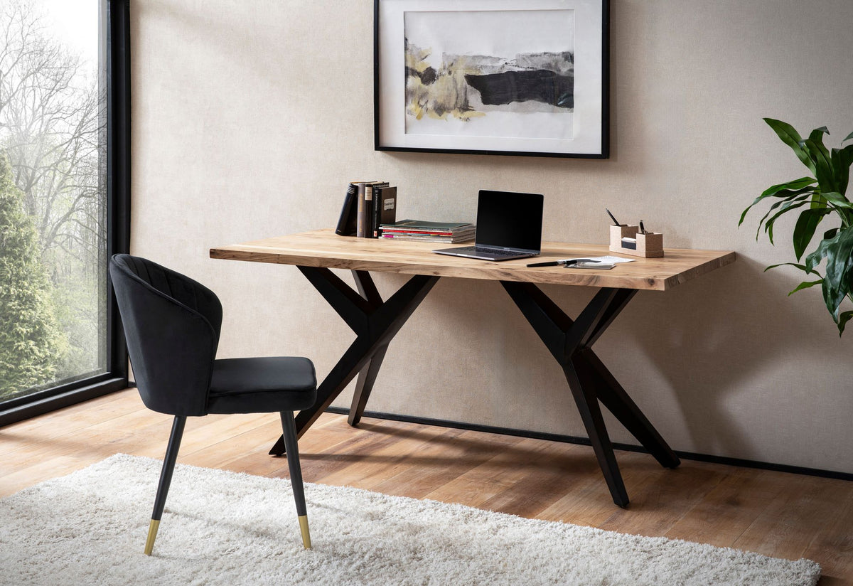 Bureau 200x100x76 cm Acacia Massief Hout - Loft Stijl