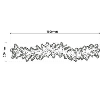 LED Kerst Tendril "Noel" Outdoor Decoratie gemaakt van metaal en plastic in groen en goud, met stevig ingebouwde LED's