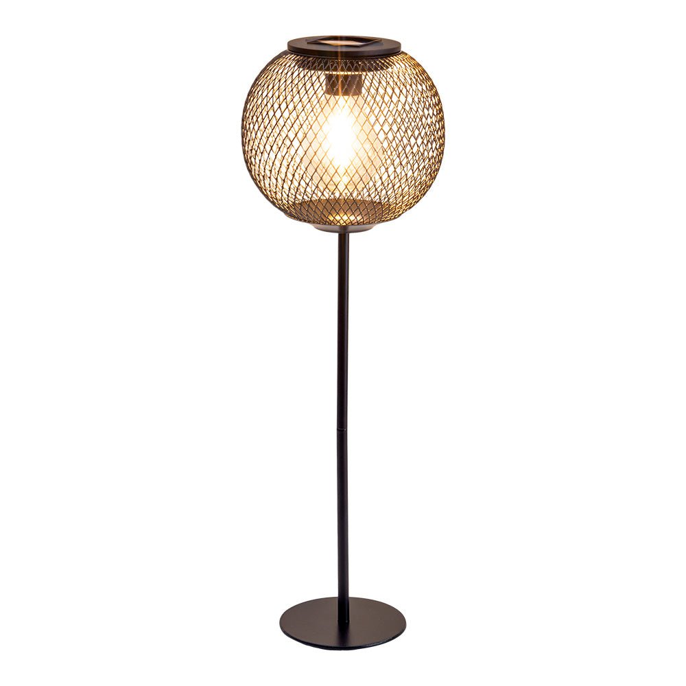 LED ZONNELIJKE LICHT "Geli", buitendecoratie gemaakt van metaal en plastic in het zwart, met stevig gebouwd -in LED