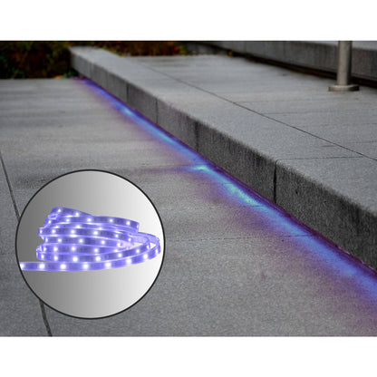 De LED "Stripe" buiten 500 cm, 24 watt, warm wit, met kleurwisselaar, dimbaar, inclusief afstandsbediening en accessoires