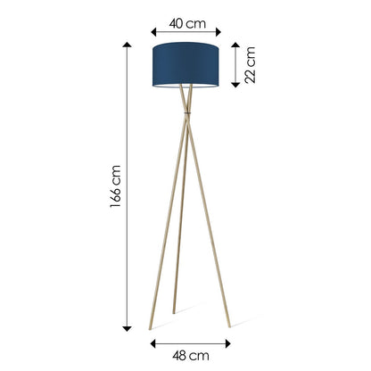 Home Sweet Home vloerlamp Bling-Legs Brons-DonkerBlauw-40cm