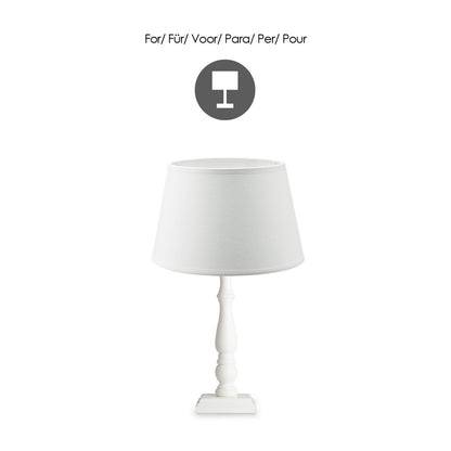 Home Sweet Home Stoffen Lampenkap White - 20 x 15 x 13 cm