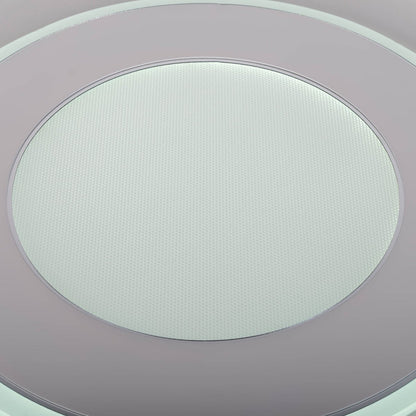 LED-plafondlamp "Doira" Ø 50,5 cm, 7,5 cm hoog, metaal en plastic in zilver en wit, geïntegreerde LED's, 3600 lm licht licht, dimable, CCT-functie 3000-6500 K, nachtlichtfunctie