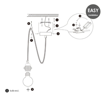 Home Sweet Home Hanglamp Stof voor lampenkap -10/10/230cm