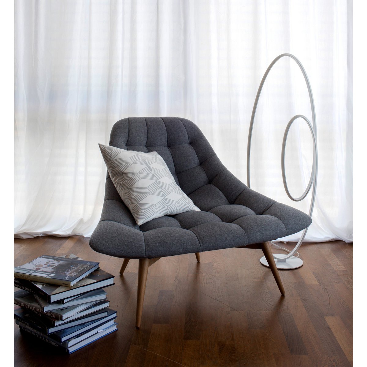 LED vloerlamp h: 120cm wit "Odrive"