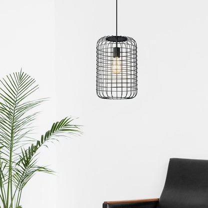Home Sweet Home Hanglamp Netting - Zwart - 26x26x142cm