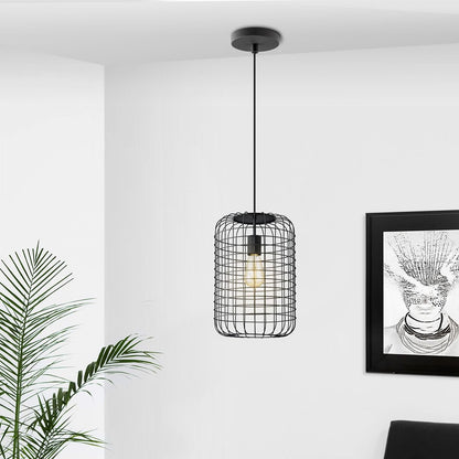 Home Sweet Home Hanglamp Netting - Zwart - 26x26x142cm