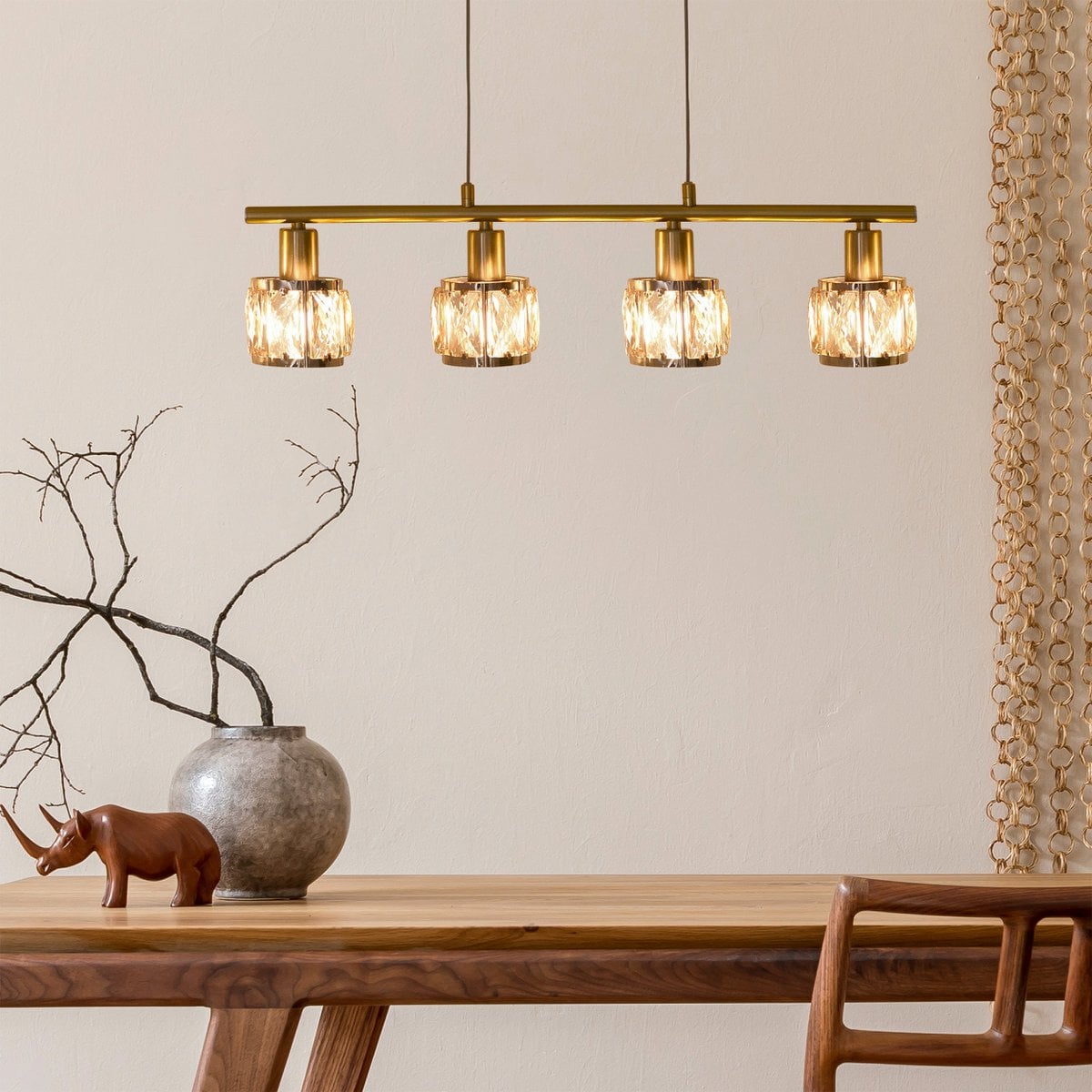 LED balanceerpendellamp "Josefa" E14 kooldraad