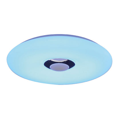 LED -plafondlicht "Nashville" Ø 40 cm, vele functies, gemaakt van metaal en plastic, wit, met geïntegreerde LED's, verlichting voor woonkamers, gang of kantoor