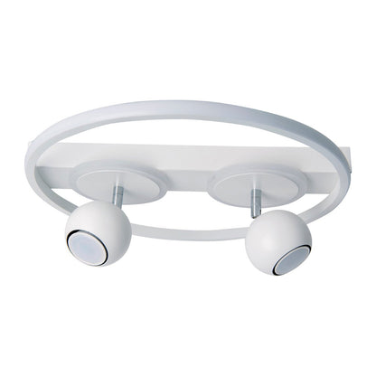 2 Spot LED -plafondlamp "Ronda" Ø 40 cm, gemaakt van metaal en plastic, wit, GU10, vlekken binnen