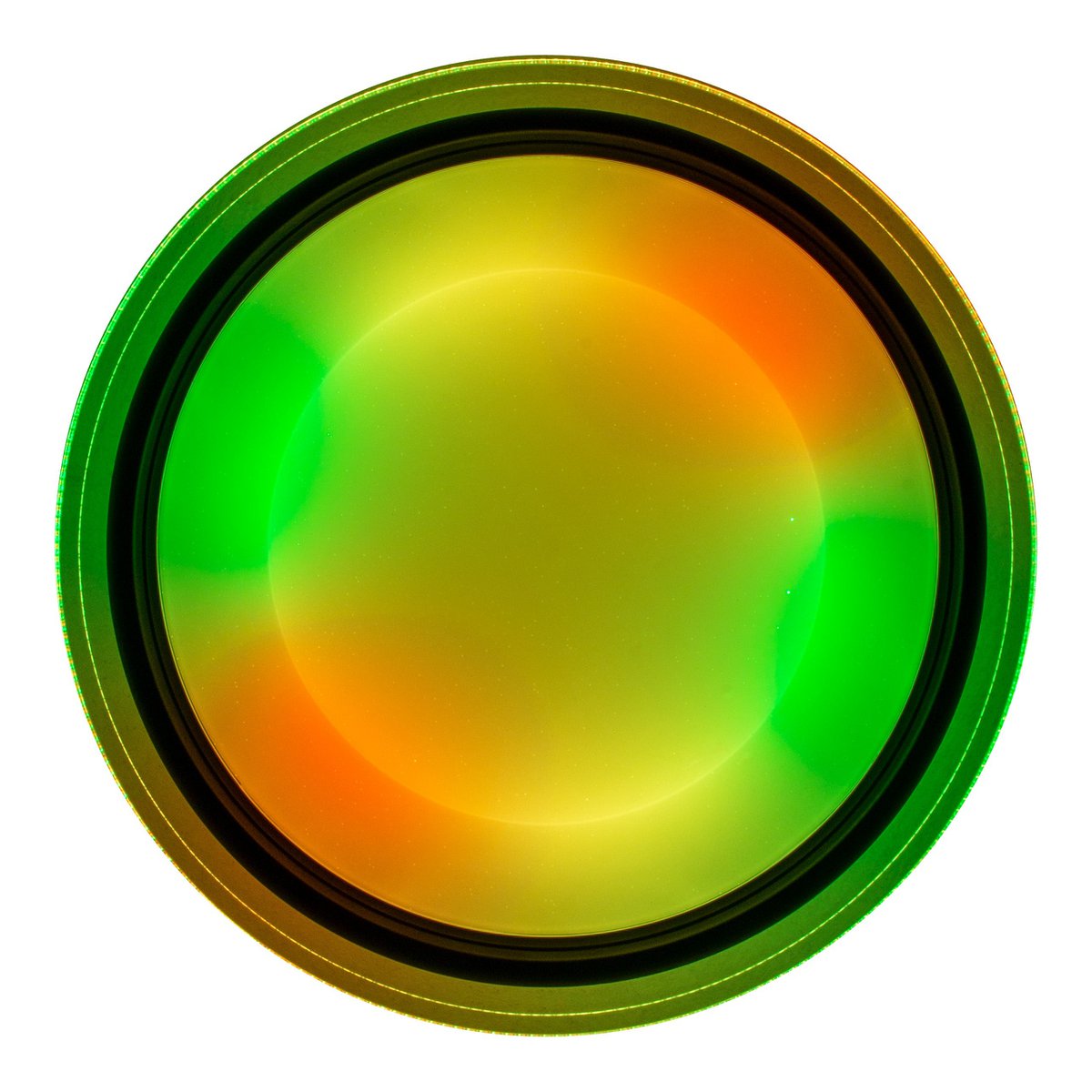 LED -plafondlicht "Canna" gemaakt van metaal en plastic, dimbaar met afstandsbediening, kleurverandering van warm wit naar koud wit naar kleurrijk, stevig ingebouwd -in LED's, plafondlamp voor woonkamer, eetkamer, keuken of gang met 45 cm diameter