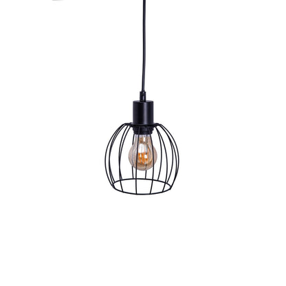 4 hanglamp "Woodland", hanglamp, metaal en hout in zwart en natuurlijke E27 -aansluiting, voor eetkamer, woonkamer, gang of kantoor, 100 cm lang