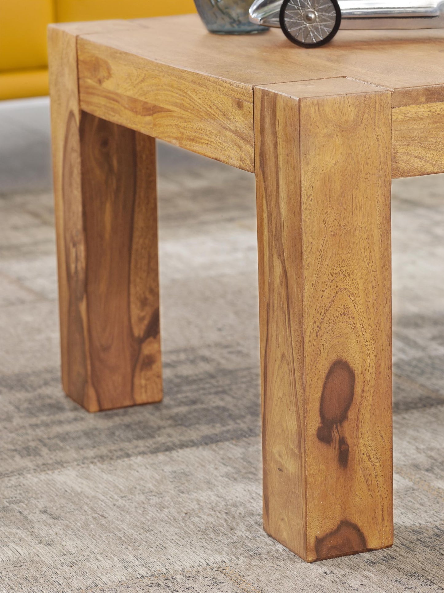 Massief houten salontafel Acacia 60 cm brede eettafel Ontwerp bruin landelijke stijl tafel natuur