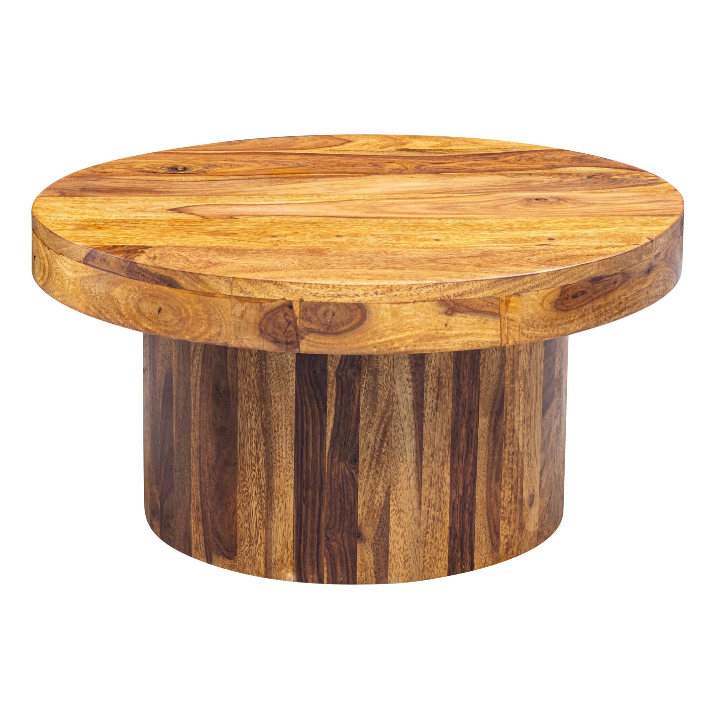Salontafel 60x30x60 cm Sheesham massief houten salontafel | Design woonkamer tafel rond | Salontafel bruin | Tafel woonkamer