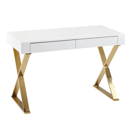 Luxa Luxueus bureau - Werkplek -Make-up tafel - Wit- Goud