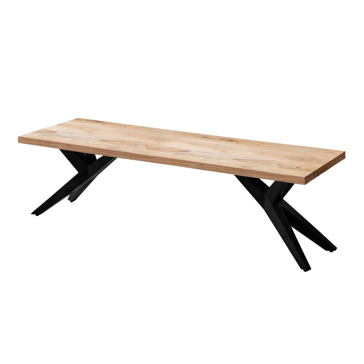 Eetkamerbank Acacia massief hout 120 cm Eetkamerbank Loft Small